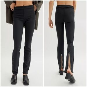 NWT Urban Outfitters Nyx Zip-Hem Slim Full Length Black Pants